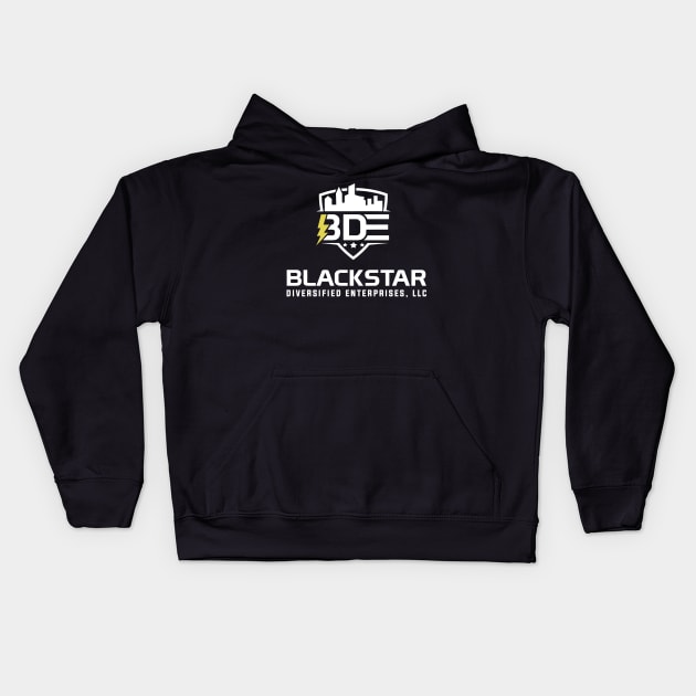 BDE White with Bolt Kids Hoodie by Blackstar Diversified